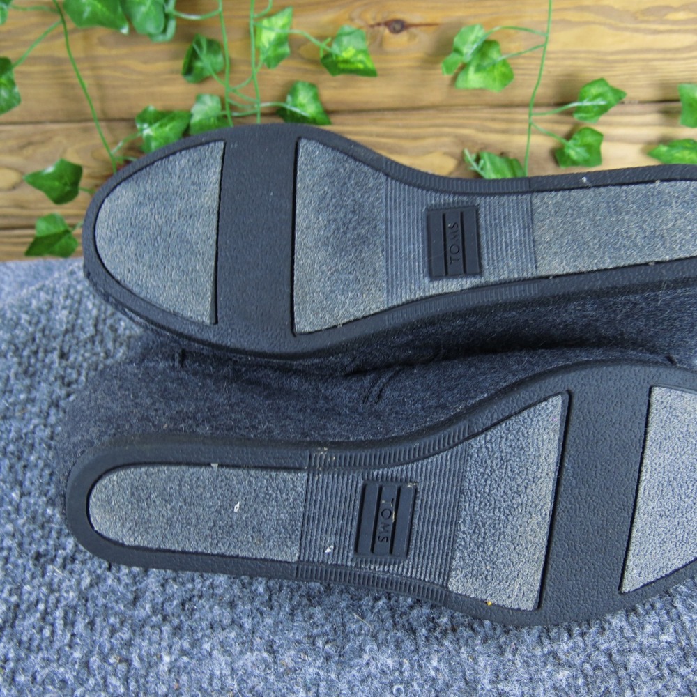 TOMS Women 6.5 Gray Wool Lace Up Hidden Wedge Booties Casual Comfort - Picture 7 of 8